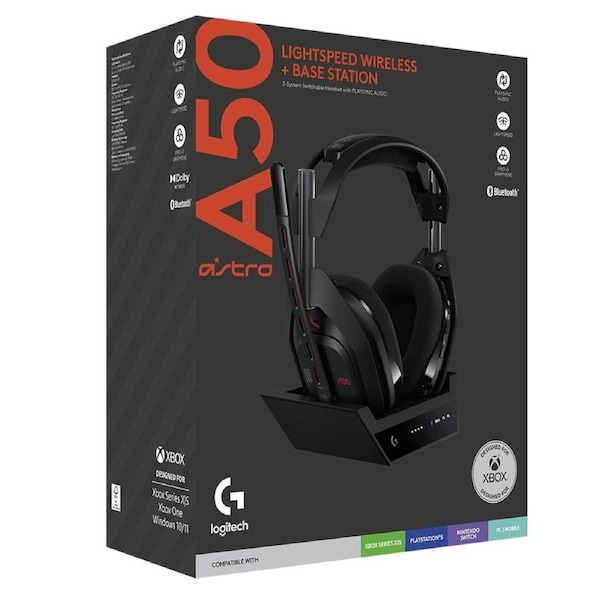 Astro A50 Wireless (Gen5) Gaming Headset - Black Black