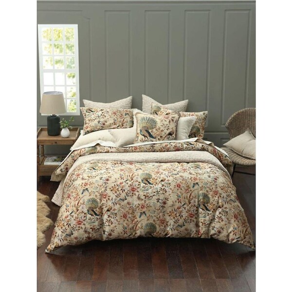 3pc MM Linen Milan Cotton Bed Quilt Cover and Pillowcase Set Bedroom Decor Super King