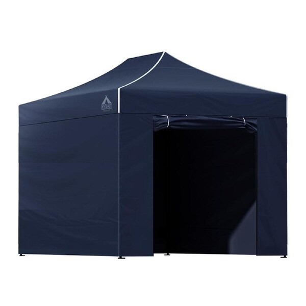 Instahut Gazebo Pop Up Marquee 3x3 3x4.5 3x6 Outdoor Folding Wedding Tent Canopy 3X4.5M Set 2 Navy