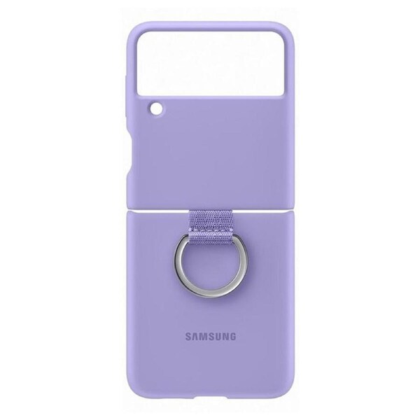Samsung Galaxy Z Flip3 5G Silicone Cover with Ring - Lavender Purple