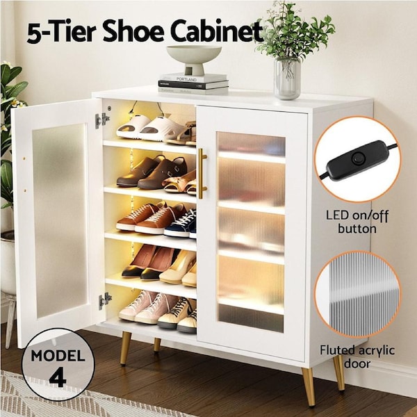 Artiss Shoe Rack Storage Cabinet 5/6 Tier Organizer Shelf 97cm Height