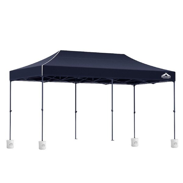 Instahut Gazebo Pop Up Marquee 3x6 Outdoor Wedding Gazebos Tent Folding Base Pod Set 2 Navy