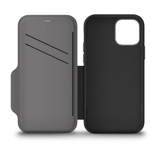 EFM Monaco Leather Armour with D3O 5G Case for iPhone 12/12 Pro - Black/Space Grey Black