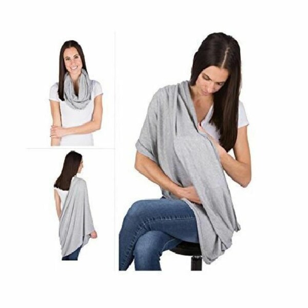 Breastfeeding Cover Cotton Nursing Maternity - Plain Grey Plain Grey