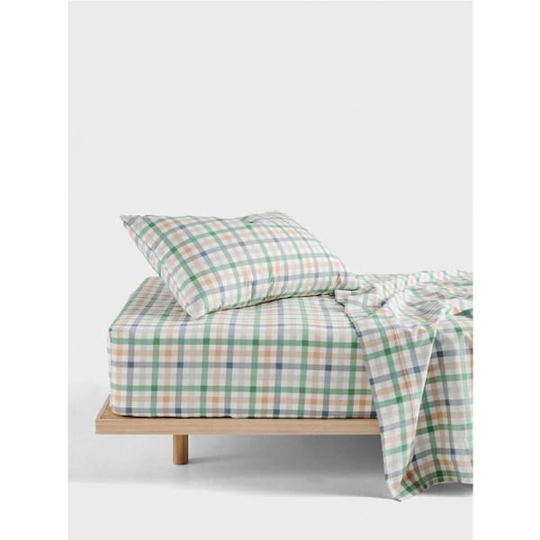 Linen House Kids Playground Cotton Home Bedding Sleep Sheet Set - Green Double
