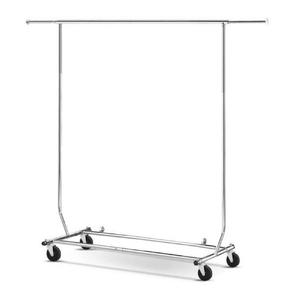 1/2 Bars Artiss Clothes Rack Airer Rail Adjustable Heavy Duty Wheels Dual Bar