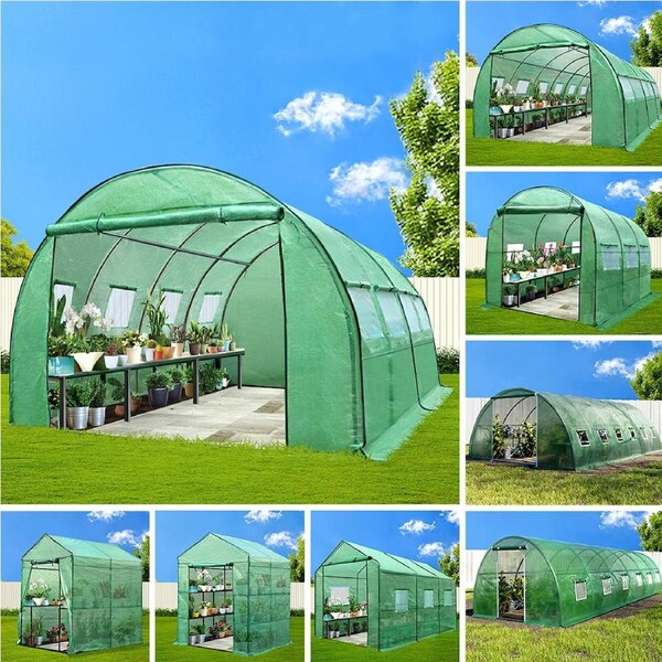 Greenfingers Greenhouse Walk in Green House Tunnel Plant Garden Shed Dome 4x3x2M 4.0x3.0x2.0m