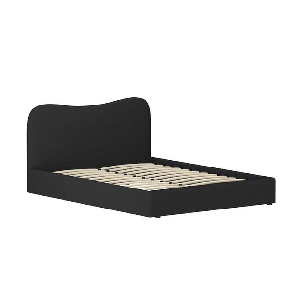 Artiss Bed Frame King Single Double Queen King Size Mattress Base Boucle Black DARA King