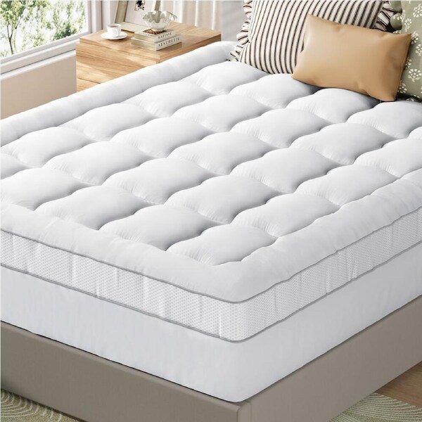 STARRY EUCALYPT Mattress Topper Pillowtop Mesh Bedding Mat Cover All Sizes 11cm Single