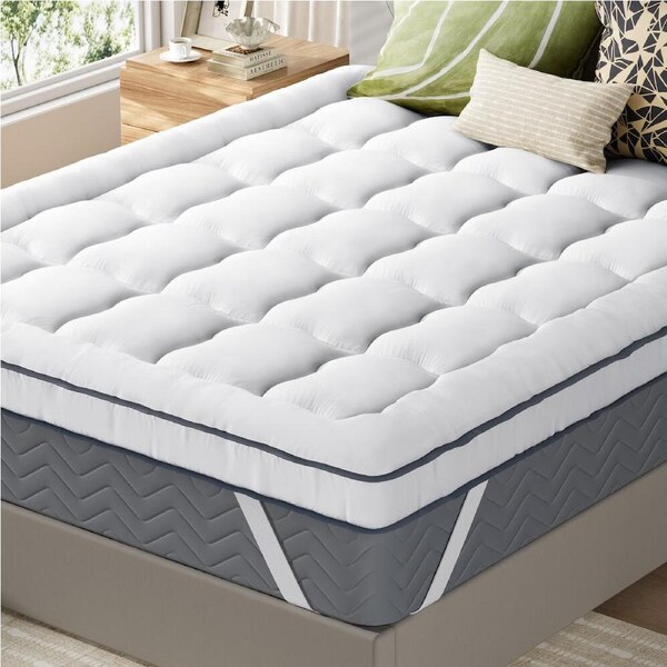 STARRY EUCALYPT Mattress Topper Pillowtop Luxury Bedding Mat Cover All Sizes 9cm King Single