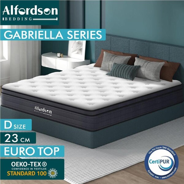 ALFORDSON Mattress 23cm Queen Double King Single Euro Top Double