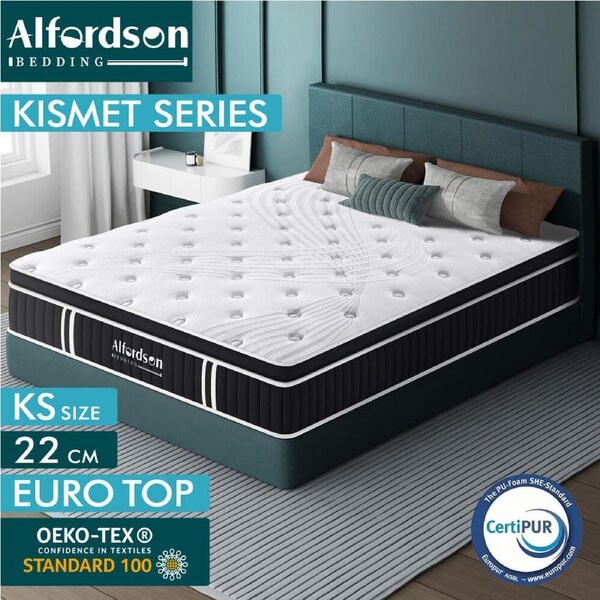 ALFORDSON Mattress 22cm Queen Double King Single Euro Top King Single
