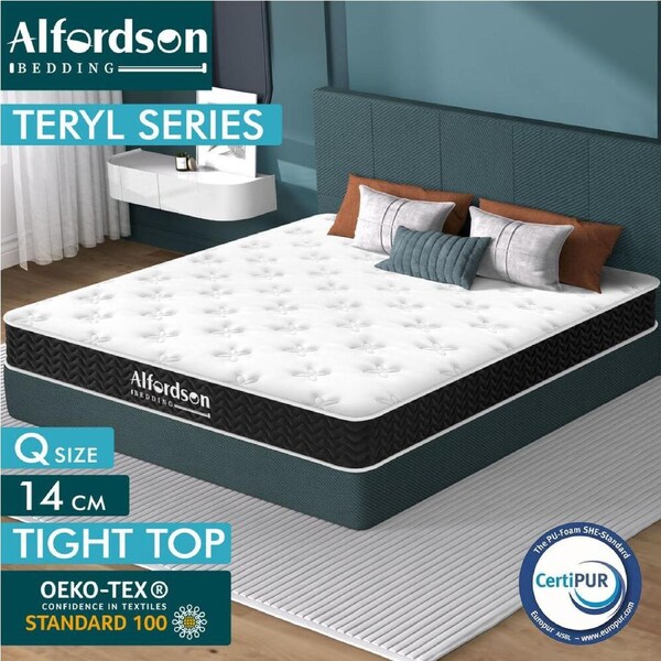 ALFORDSON Mattress 14cm Medium Firm Queen Double King Single Queen