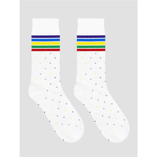 Advwin Rainbow Stripes Colorful Fun Socks Medium