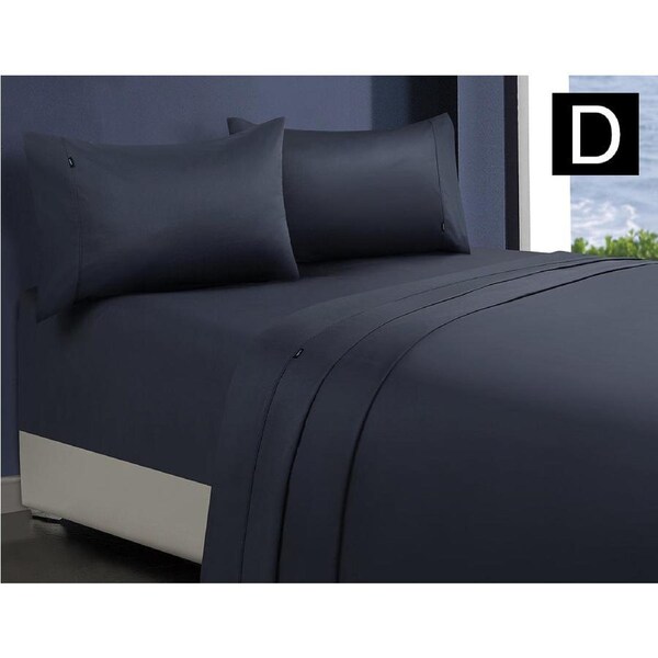 1000TC 100% Premium Egyptian Cotton Sheet Sets Fitted Flat Sheet Pillowcases All Size Charcoal / Double