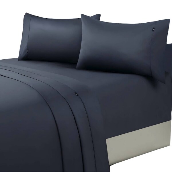 1000TC 100% Premium Egyptian Cotton Sheet Sets Fitted Flat Sheet Pillowcases All Size Silver / Mega Queen