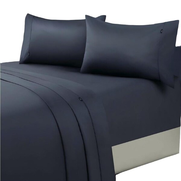 1000TC 100% Premium Egyptian Cotton Sheet Sets Fitted Flat Sheet Pillowcases All Size Silver / Single