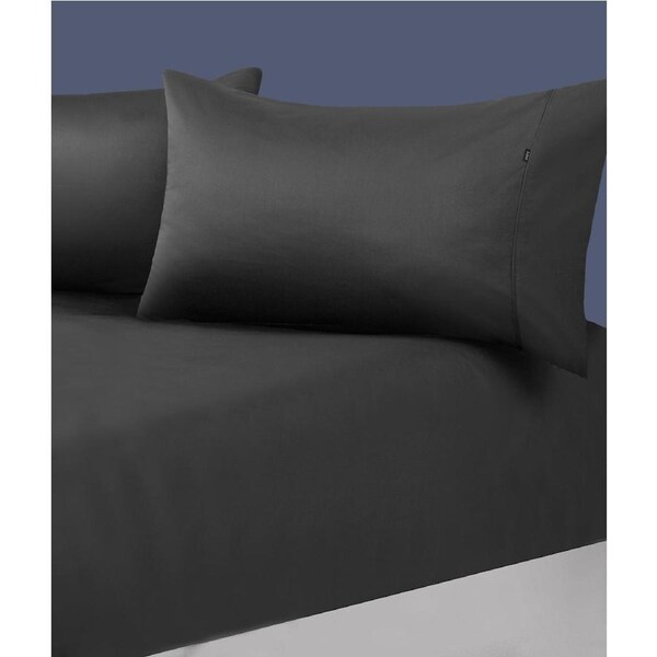 Amor 1000TC Premium 100% Egyptian Cotton 1 Fitted Sheet 2 Pillowcases Sets Charcoal / Queen