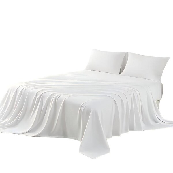 1000TC Luxurious Bamboo Cotton Sheet Sets Fitted Flat Sheet Pillowcases All Size Silver / Mega Queen