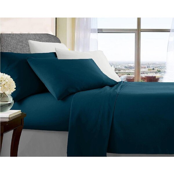Opulence Ultra Soft Microfibre Sheet Sets Wrinkle Free All Size Sailor Blue / Double