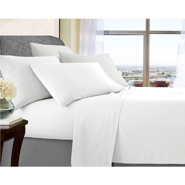 Opulence Ultra Soft Microfibre Sheet Sets Wrinkle Free All Size White / King