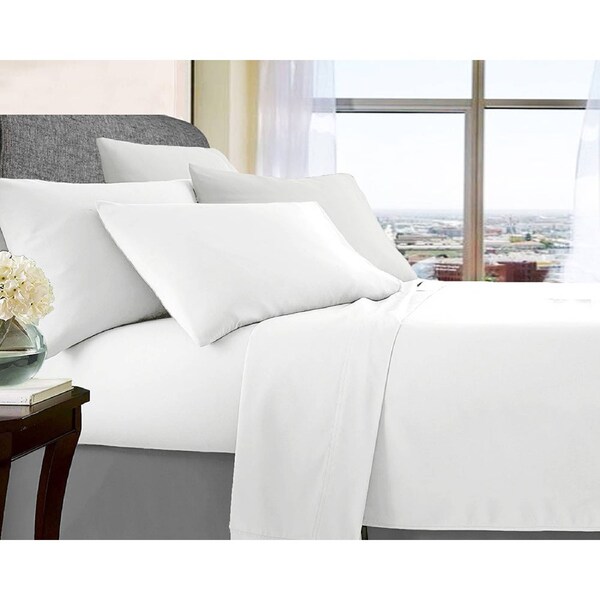 Opulence Ultra Soft Microfibre Sheet Sets Wrinkle Free All Size White / King Single
