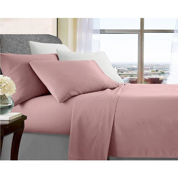 Opulence Ultra Soft Microfibre Sheet Sets Wrinkle Free All Size Rose Gold / Single