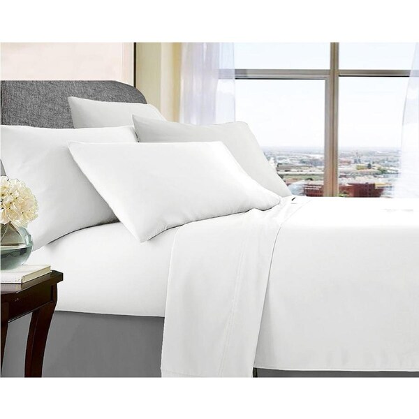 Opulence Ultra Soft Microfibre Sheet Sets Wrinkle Free All Size White / Single