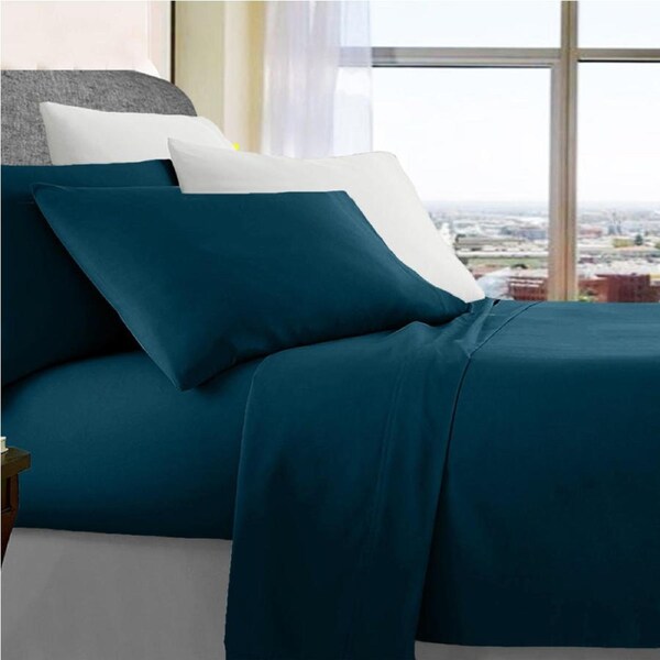 Opulence Ultra Soft Microfibre Sheet Sets Wrinkle Free All Size Sailor Blue / Mega Queen