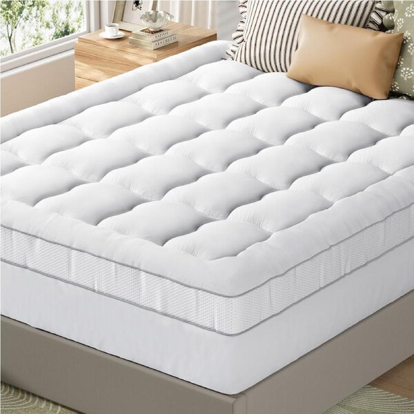 STARRY EUCALYPT Mattress Topper Pillowtop Mesh Bedding Mat Cover All Sizes 11cm Double