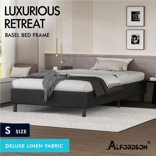 ALFORDSON Bed Frame Queen Double King Single Mattress Base Foundation Fabric Single