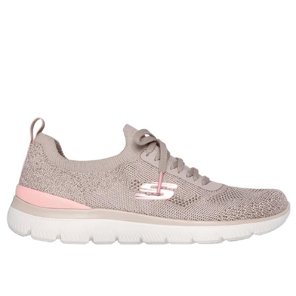 Skechers Women's Summits Sneak Peak Sneakers Taupe/Pink US Women's 9