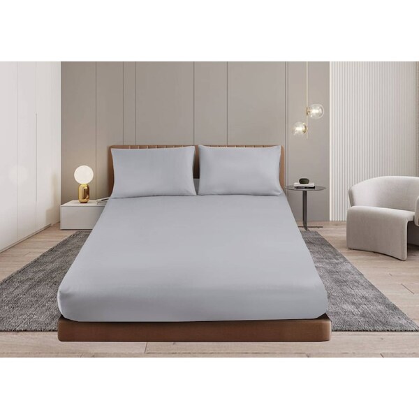 Shangri-La Linen Cashmere Touch Flannelette Fitted Sheet Combo Set Single / White
