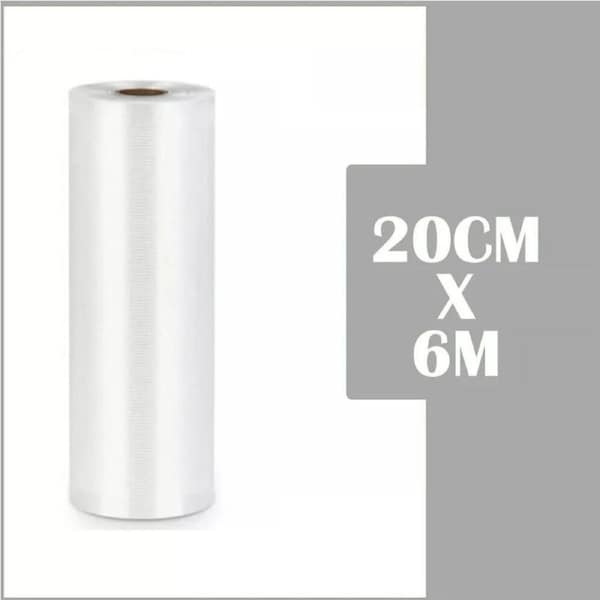 4 Rolls Food Vacuum Sealer Bags Food Storage Saver Heat Seal Cryovac 20X6cm