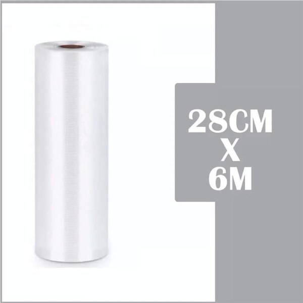 4 Rolls Food Vacuum Sealer Bags Food Storage Saver Heat Seal Cryovac 28X6cm