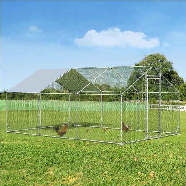 Pawz Chicken Coop Extra Large Walk in Hen Cage Rabbit Hutch Ferret House Cover 200cm x 300cm x 194cm