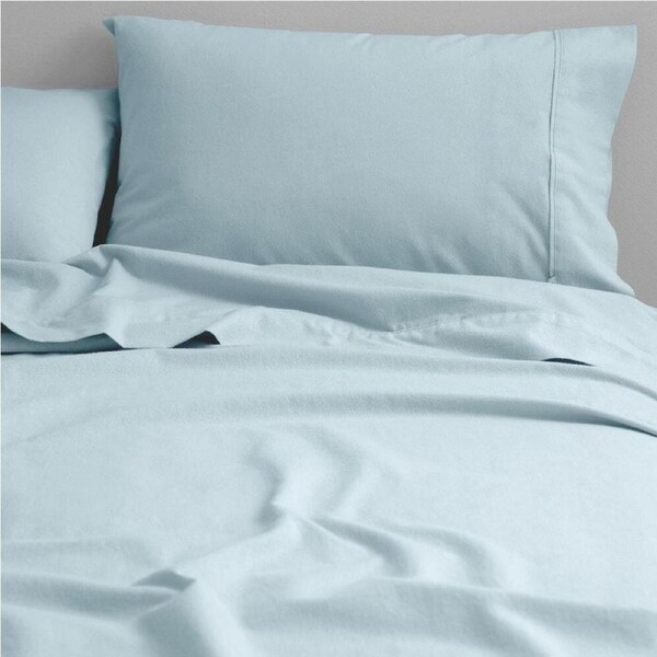 Canningvale Cozi Cotton Home Bedding Sheet w/ Pillowcase Set - Seafoam King