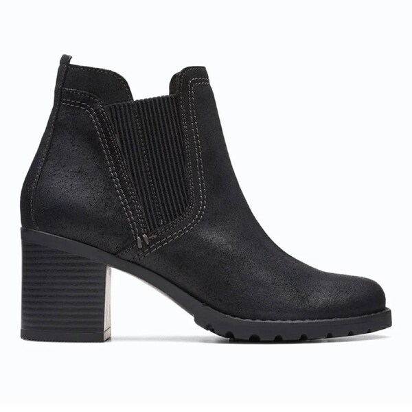 Clarks Women's Leda Up Boots Black Suede UK 6