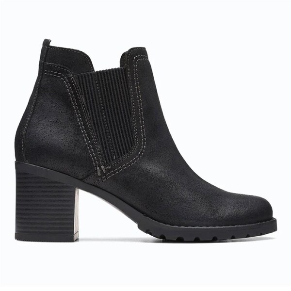 Clarks Women's Leda Up Boots Black Suede UK 7