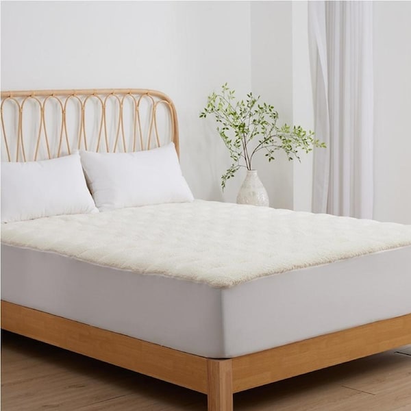 Esplanade Home Sherpa Fitted Mattress Topper Queen