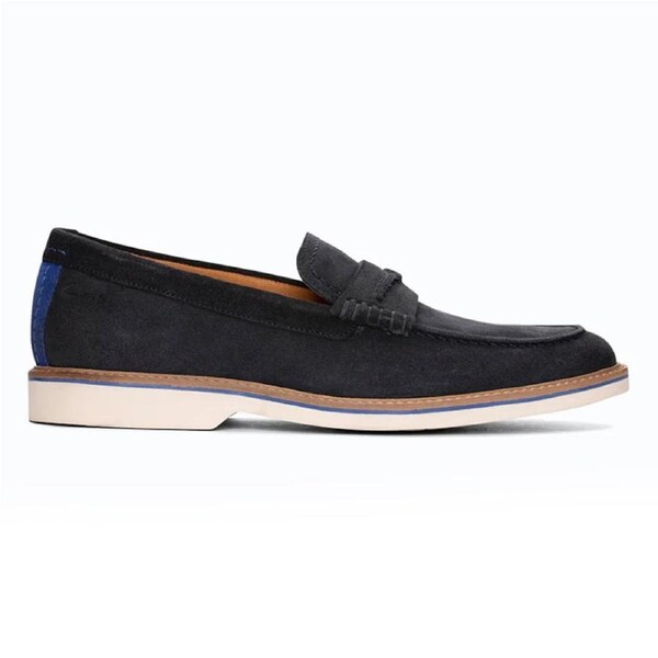 Clarks Men's Atticus Ltslip Loafers Navy Suede UK 10