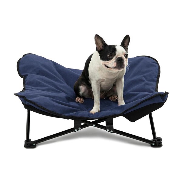 Charlie's Foldable Outdoor Camping Dog Bed Blue (Medium, Large) Large