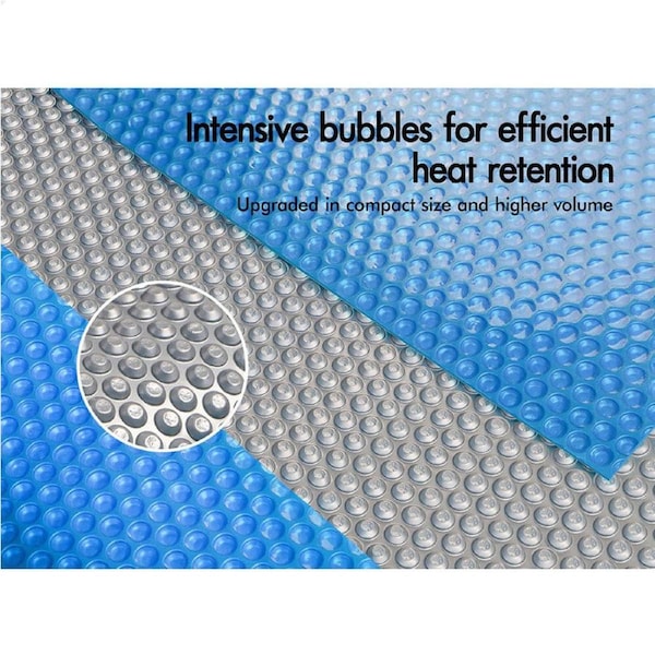 ALFORDSON Pool Cover 500 Micron Solar Blanket Swimming 4.5M Grey Roller Set 4.5M Roller + 6.5x3M Cover