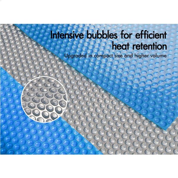 ALFORDSON Pool Cover 500 Micron Solar Blanket Swimming 6M Grey Roller Set 6M Roller + 8x4.2M Cover