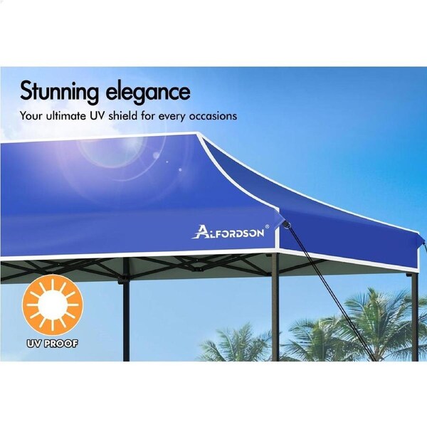 ALFORDSON Gazebo 3x6m Pop Up Marquee Canopy Black