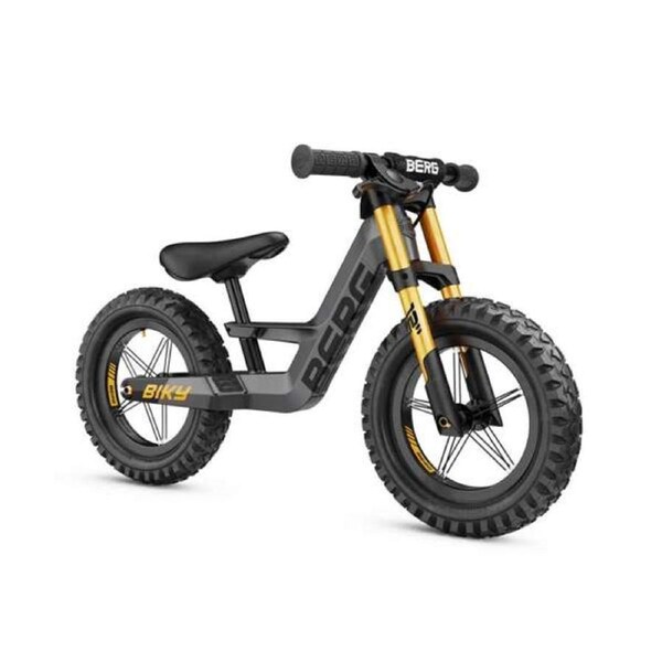 BERG Biky Cross Balance Bike with Handbrake - Grey Grey / Kids Balance Bike