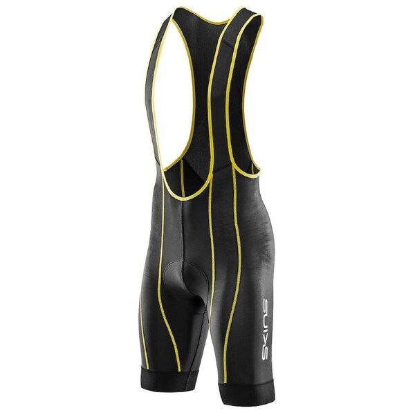 SKINS Compression Men's Cycling Activewear Heritage Bib Short Black/Zest M