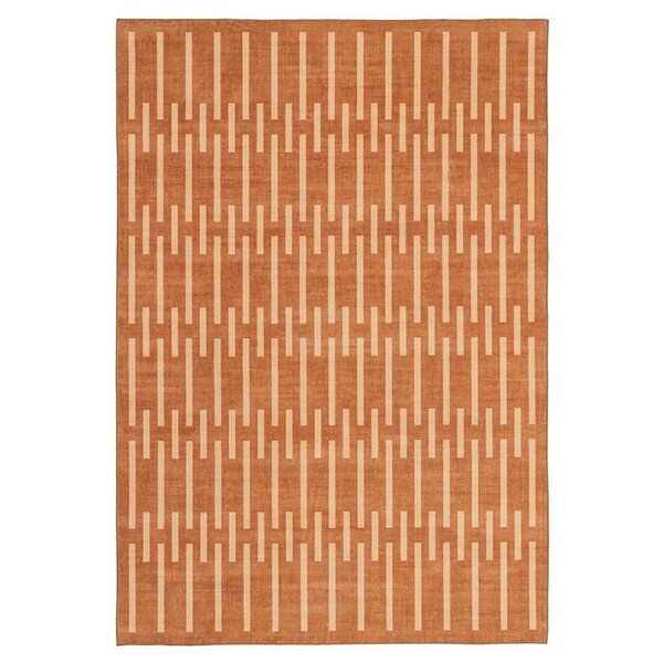 Loopsie Tudor Rust Printed Washable Rug 220cm x 150cm