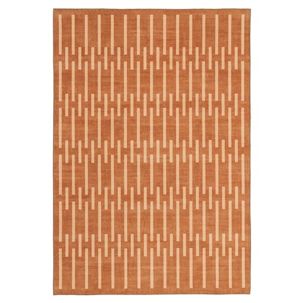 Loopsie Tudor Rust Printed Washable Rug 290cm x 190cm