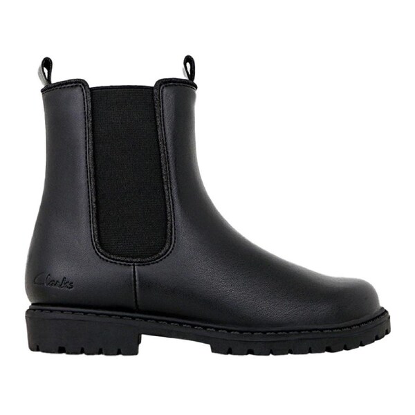 Clarks Kids Rosalee Boots Black Standard Fit EU Kid's 27